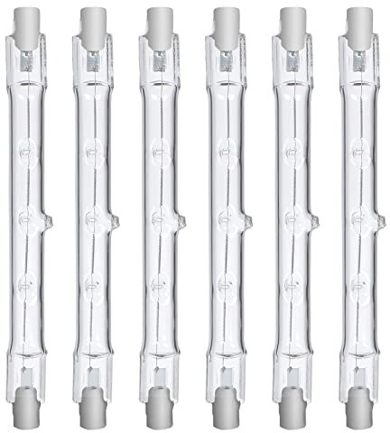 Comyan R7S Halogen Linear Floodlight Bulb 230W 4650lm J118 Security Light Bulb 118mm Length 2700K Warm White Dimable - 6Pack