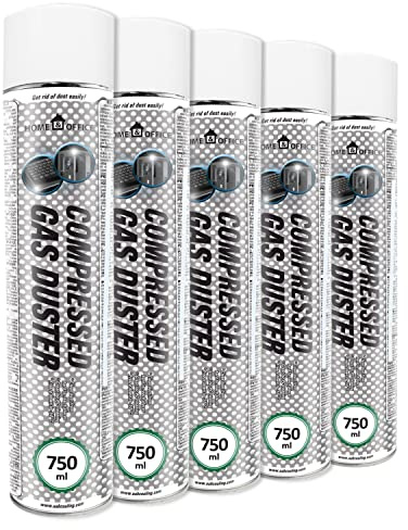 AABCOOLING 5 x 750ml Home&Office Compressed Gas Duster K1, Air Cleaner, Office Equipment Cleaners, Compressed Air Can, Electronics, Compressed Air Dusters, Office Supplies, PC Cleaner