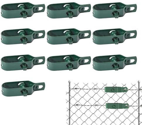 Drahtspanner, Drahtspanner 10 Stück - Seilspanner mit grüner Beschichtung, Drahtspanner aus robustem Metall für elektrischen Zaundraht Olcana