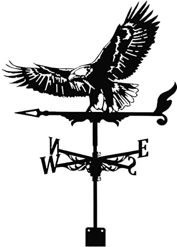 Wetterfahnen,Wetterhahn für Garten,Windrichtungsanzeige für Gartendekoration, Wetterfahne aus Metall für Dach, Outdoor, Windfahne Garten Hofdekoration (Fliegenden)