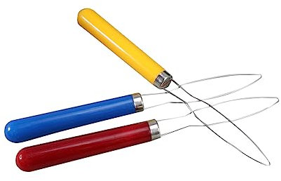 HAPINARY 3St Knopfhaken Knopfverschluss Knopfannäher jeansknöpfe Einhandknöpfe helfen jeans knöpfe Zipper reißverschluss Knopfhilfen handgemalt Hilfswerkzeug metallische anschließen