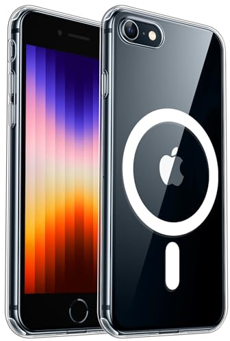 CANSHN Magnetisch Hülle für iPhone SE 3/2, iPhone 8/7, Durchsichtig