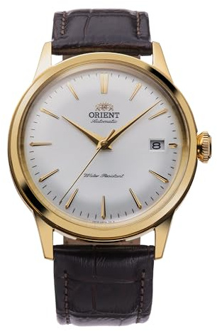 Orient Bambino meccanico (38mm) quadrante bianco/pelle marrone RA-AC0M01S30B