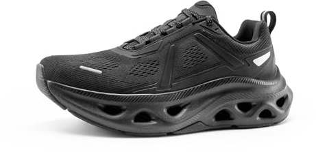 NORTIV 8 Men's Comfortable Walking Shoes MovePropel Athletic Breathable Gym Workout Tennis Jogging Cross Training Non Slip Fashion Running Sneakers,Size 10.5,All Black,SNWS247M