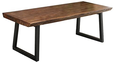 HPTHLY Moderner, einfacher Tisch aus Massivholz, 120–300 cm breit/5 cm dick, Computertisch für das Homeoffice, Besprechungstisch, Couchtisch mit Me,(260x100x75cm)