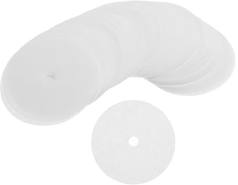 sourcing map Coffee Filter Papers Coffee Filters Disposable Round Paper with Hole 2.52 Inch OD for Espresso Maker, Cafe Office Home Pack of 200, White
