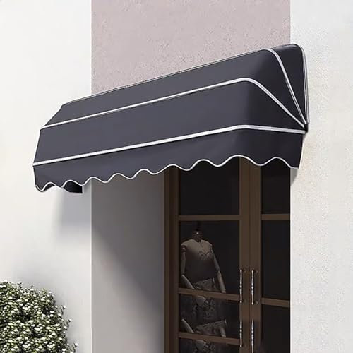 Tenda da sole pieghevole pieghevole per bar, ristoranti e negozi di strada, colore grigio, pieghevole, per pioggia e neve, colore: grigio