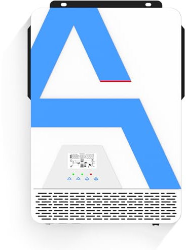 Anern 2400w Hybrid Wechselrichter 24v auf 220v 230v Anern Solar Ladegerät MPPT 80A Reiner Sinus Inverter (Off-Grid) mit Batterieladegerät, Netzeinspeisung, Solarladeregle