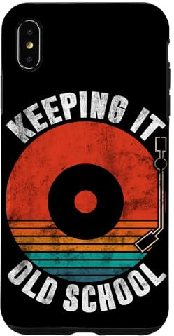 Coque pour iPhone XS Max Keeping It Old School Tourne-disque vinyle vintage rétro DJ