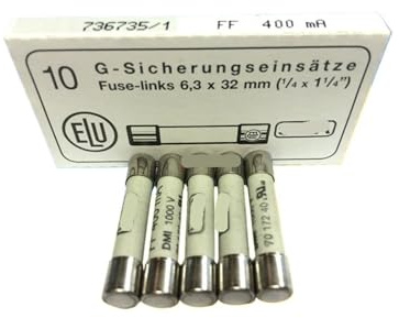 Fuse 1000V 400mA 630mA 800mA Multimeter - FF Cartridge Replacement for Other Digital Multimeters, 30kA Breaking Capacity(Ff400ma)