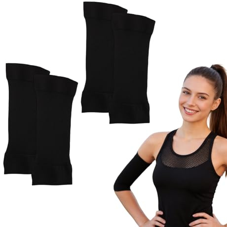 AJKQNMA 2 Paar oberarm straffen, oberarm bandage, winkearme straffen, arm kompression damen, oberarme straffen für Ellbogen Arm Sleeve lipödem stulpen ellbogen bandage