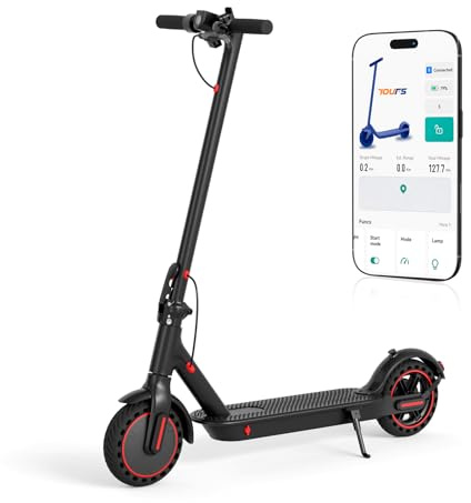 8,5 Zoll Elektroroller Mit StraBenzulassun, Elektroroller MAX 30 KM Reichweite, Faltbarer E-Roller Mit Inklusive Sperrfunktion, APP Kontrolle,Erwachsene Elektroscooter fur Stadt und Land