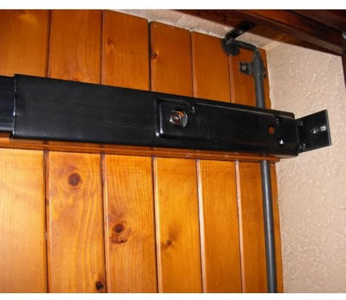 Barre de sécurité Sureté 2000 - Barre coulissante à verrouillage par clé spéciale 1 vantail - Noir - Sécurité 2000