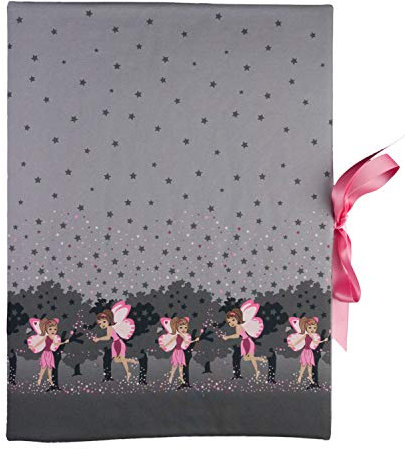 bettina bruder - Sammelmappe DIN A3 - innen 30 Sichthüllen - Fee Elfe Sterne grau rosa