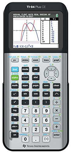TI-84 Plus CE Color Graphing Calculator, Gray (Renewed)