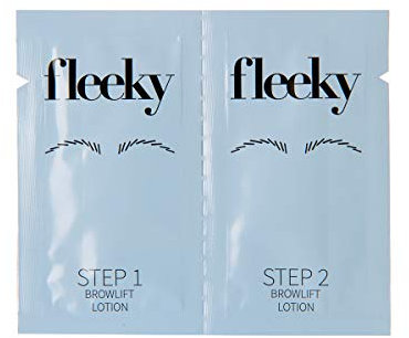fleeky Browlift Sachets 1 ml - One shot Doppelkammer-Sachet mit 2-Phasen Augenbrauen Lifting Gel zum Liften und Fixieren der Brows