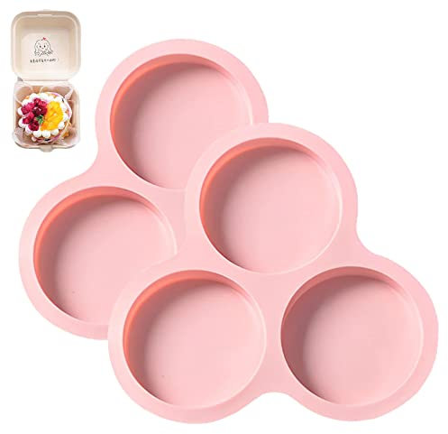 Stronrive 2 Piezas Sartén para Air Fryer, Sartén De Silicona para Air Fryer con 3 Cavidades para Huevos, Molde Reutilizable, Sartén De Silicona para Hamburguesas, Accesorios para Air Fryer