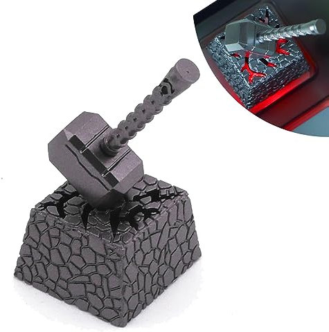Hammer Keycaps for Mechanical Keyboard - ESC Custom Keycap Compatible With Cherry MX Gaming DIY Keyboard - Dark Grey
