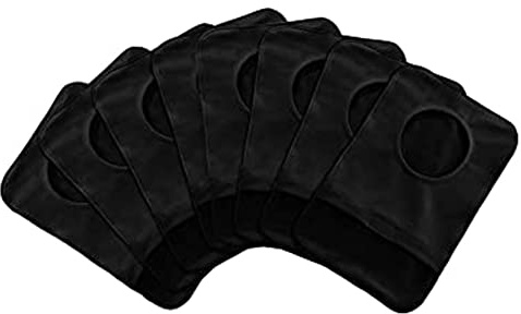 GROCKSTR Lot de 8 housses de sac extensibles lavables pour homme et femme Noir