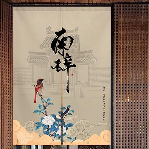 La Cortina De Entrada Japonesa Cortina De Estilo JaponéS Cortina De Media Puerta Impresa Se Puede Usar Como Una ParticióN Para Separar Dos Habitaciones DecoracióN Del Hogar despedida sur 470X150cm