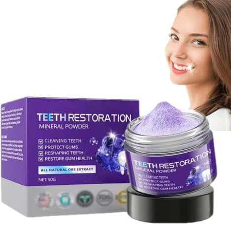 Oyikey Teeth Restoration Mineral Powder, Oyikey Zahnreparatur Mineralpuder, GarageLine Mineral Zahnpulver, Mineral Tooth Powder, Zahnaufhellungspuder, Effektiv bei der Schützt das Zahnfleisch (1)