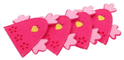 Homoyoyo 4pezzi Copriuova di Forma di Sacchetti per Conservare Le Uova di Decorazioni per Feste Pasquali Decorazioni per Tavola Primaverili