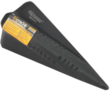 Hoteche Coin fendeur 1500 g | Acier forgé 45 | Noir sablé | Pour fendre le bois et le bois de chauffage