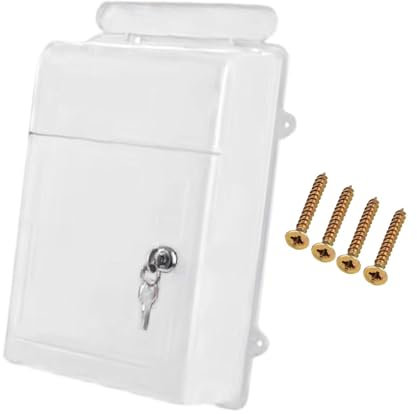 Milageto Cassetta Postale Da Parete Con Serratura, 34,6 X26,5 X10 Cm Cassetta Della Posta Da Esterno per Casa, Esterni, Lettere, Giornali, Strada, Comunità, Bianco