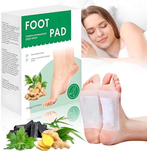 20 Stück Detox Fußpflaster Entgiftung,Entgiftungspflaster Füße,100% natürliche Fußpads Deep Cleansing Foot Pads,Fusspflaster zur Entgiftung Detox Pflaster Original,Stressabbau und Entfernung -kD1y