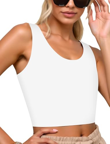 XUJI Binder trans FTM bröstbindemedel transgender sömlös kompression BH, Vit, S