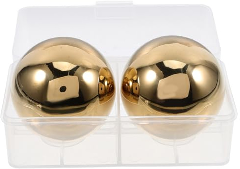 GARVALON 2pcs Stainless Steel Whiskey Ice Balls Reusable Metal Cooling Stones for Drinks Non-diluting Beverage Chillers Whiskey Parties and Home