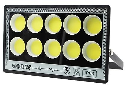 VXDEFP Reflector LED 500W 400W 100W 50W Alto Brillo IP66 Impermeable Al Aire Libre Proyector De Iluminación For Jardín Proyector De Pared Luces Focos LED(COB 500W)