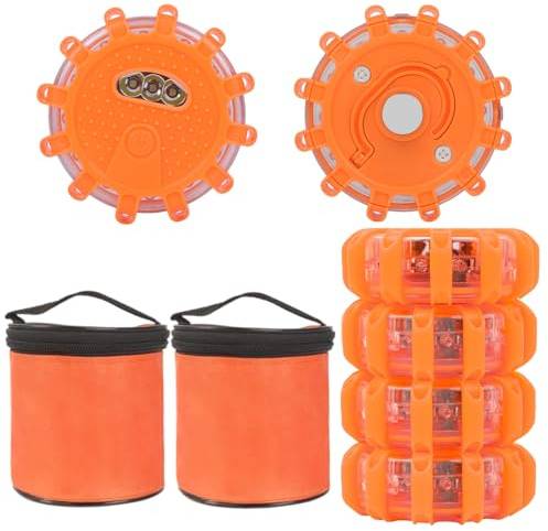 Yinaolan 6 Stück Warnleuchte,mit Magnet und Haken,9 Blinkmodi Leuchtmod,LED Wasserdicht Blinkende Warnleuchten Für Boote,LKW,PKW,Camping Bergsteigen Wandern