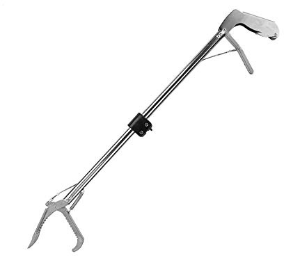 Qcwwy Professionell Ormtång Ergonomiskt Handtag Slitstarkt Metallgripverktyg Bärbart Ormfångare för Reptilhantering och Utomhusbruk Reptilmatningsverktyg Reptilkläckningstillbehör (100 cm)