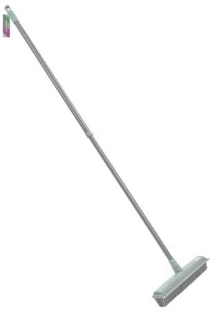 JVL Rubber Broom – Broom for Pet Hair, Water & Dust Removal – Indoor & Outdoor Use – Grey