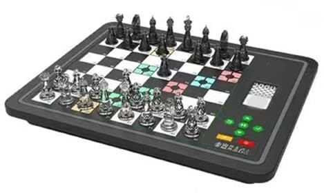 Jeu d'échecs électronique, échiquier Intelligent avec adversaire AI, 3 Modes de Jeu, Jeu d'échecs magnétique Portable pour Enfants, Adultes, débutants, Voyage à Domicile (Noire)
