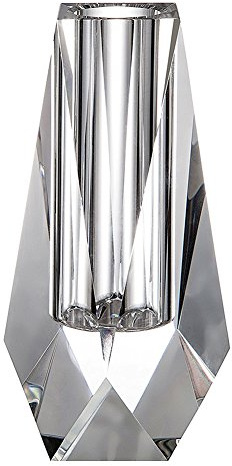 Donoucls Crystal Small Bud Flower Vase 4.4 Inch, Christmas Decorations for Home, Wedding or Gift - Clear with Gift Box