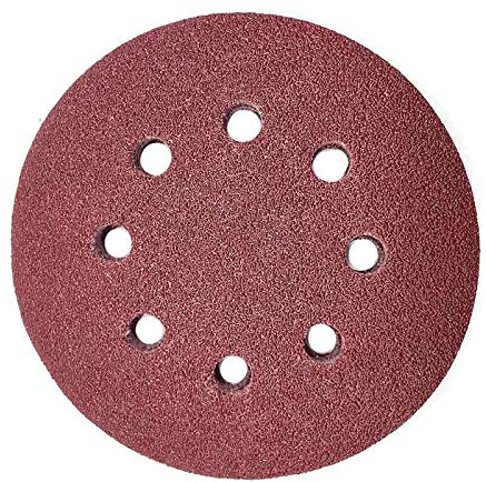 Maveek 125mm Sanding Discs 60 Grit, 5 Inch Orbital Sander Discs, 50 Pcs | Hook and Loop Sanding Discs for Orbital Sander, 8 Holes Round Sanding Pads, Orbital Sander Pads Sandpaper For Wood Paint Wall