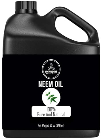 Naturevibe Botanicals Neem Oil 32 Ounces | 100% Pure and Natural | Great for Skin Care and Hair Care