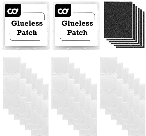 CyclingDeal Glueless Bike Bicycle Tire Patch Repair Kit with Sand Paper - Bicycle Inner Tube Puncture Patching - Flat Tube Repair Without Rubber or Glue - Great for MTB, Road & City Bikes Bicycles