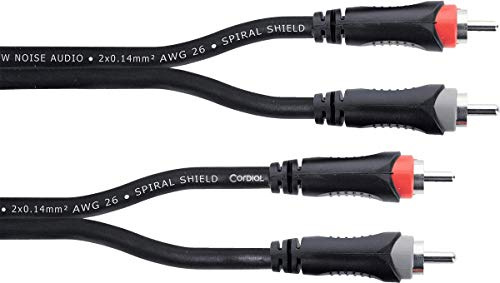 CORDIAL - ELEMENTS EU 3 CC,Cavo Sbilanciato Stereo, 2x RCA Maschio/2x RCA Maschio 3 m