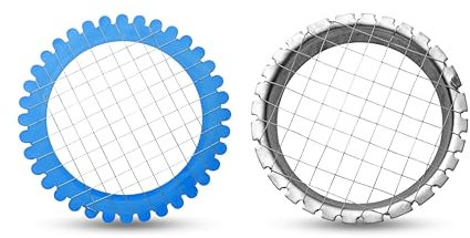 Egg Dicer for Hard Boiled Eggs - Manual Egg Salad Chopper Grid, Set of 2 - Plastic and Metal Potato, Carrot & Egg Cutter - Wire Grid for Salads and Sandwiches