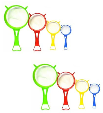 SDMAX Plastic Kitchen Strainer Sieve, Strainer Colander, Colander for Cooking & Food, Fine Mesh Filter Container,Strainer Sieve, Easy Storage (8 Pcs)