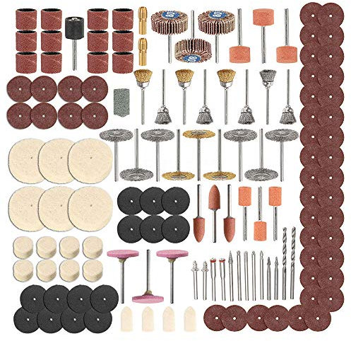 Kit di accessori rotanti da 350 pezzi, accessori per smerigliatrice elettrica rotante, multifunzione, kit di accessori per la lavorazione del legno fai da te, arti e mestieri, decorazione della casa