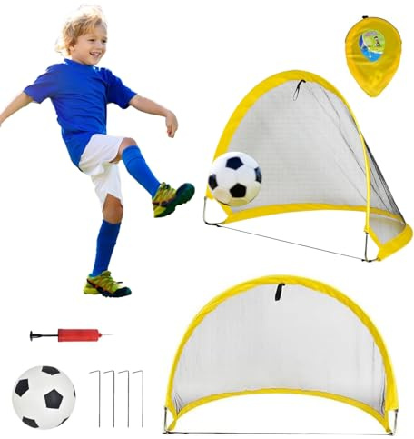 FOOTBALL Goal Large Folding pop up SOCCER GARDEN GOAL POST NET Football Goal Post Net Small Training Soccer Easy Carry