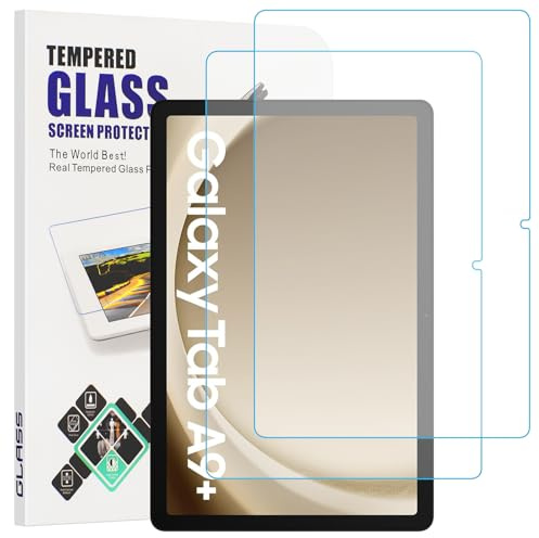 gueche [2-Pack for Samsung Galaxy Tab A11 Plus and A9 Plus (11 inch 2023), SM-X210/X216/X218 Tempered Screen Protector, Tempered Glass Film 99.99% HD Clarity Case Friendly
