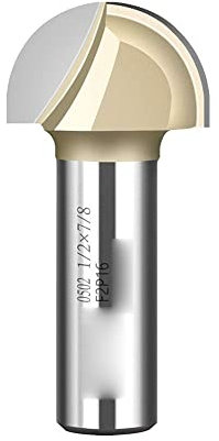 RSRSR Fraise à défoncer, Fraise à rainurer en carbure, Fraise à rainurer à Fond Rond, Fraise à Bois à Nez sphérique, Fraise CNC Semi-Circulaire (6,35 x 22,2)(6.35x12.7)