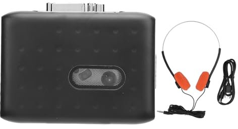 Ouitble Lettore Cassette Audio, Convertitore Cassette MP3 Lettore di Cassette USB Registratore di Cassetta Portatile con Microfono e Altoparlante Integrati con Auricolari