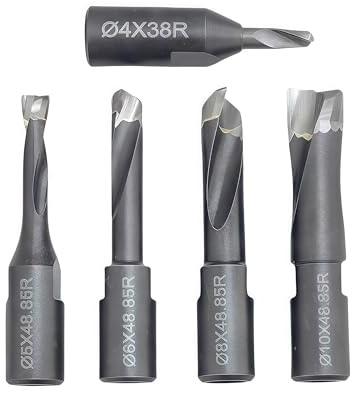 FomaSP Domino Cutter,Solid Carbide Bits Set Include 4mm/5mm/6mm/8mm/10mm for Domino Machines,5PCS