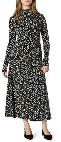 Amazon Essentials Women's Fit and Flare Stretch Jersey Long-Sleeve Maxi Dress